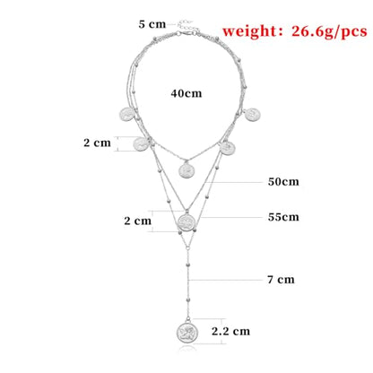 FOTN Chunky Gold Layered Necklaces for Women, 14K Dainty Layering Necklaces Fashion Jewelry