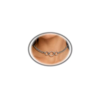 Gothic Chunky Silver Circle Choker Necklace for Women, Y2k Vintage Adjustable Geometric Round Chain Necklace Trendy Statement Punk Jewelry Party Gifts