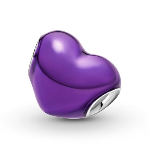 S925 Sterling Silver Enamel Colorful Heart Charm Fit Bracelets Necklaces | Black Pink Blue Green Red Enamel Heart Charms DIY Fashion Holiday Jewelry Gift Valentines Day & Anniversary for Women - color: Silver-0021