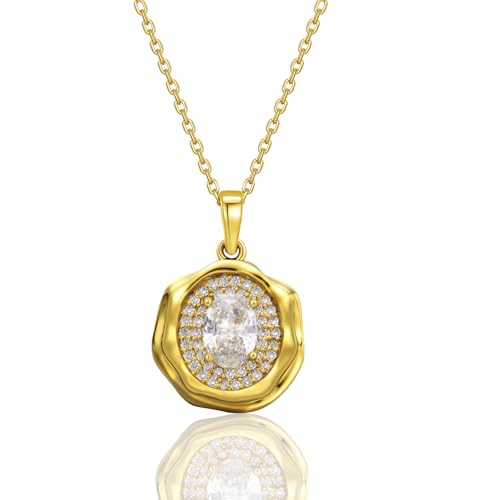 Ahiller Women's Necklace, Dainty Pendant Choker, Adjustable Chain | Heart Initial & Round Pendants, Daily Necklace,17-21" Adjustable Necklaces, Trendy Minimalist Jewelry, Stainless Steel Chain - color: JS-Gold, style: Other Shapes - Multi-Color