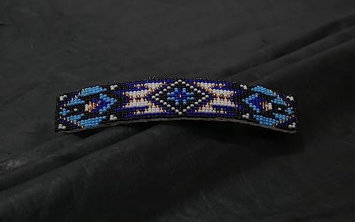 Beaded Hair Clips Native American Style Handmade Collection (Pattern 9) - color: Pattern 9