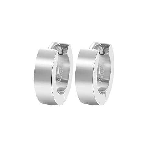 Small Huggie Hoop Earrings for Women - color: Silver