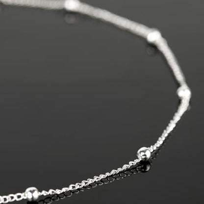 UMAOKANG 32.8 Feet Silver Plated Brass Chain for Jewelry Making Twist Curb Bead Necklace Chains Bulk with Jump Rings and Lobster Clasps - color: Silver Twist Crub Bead