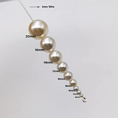 INSPIRELLE 7000pcs 4mm White Art Faux Pearl Beads ABS Round Loose Spacer | for DIY Craft Necklaces Bracelets Jewelry Making - color: White, size: 4mm