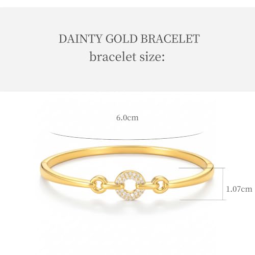 hotoo Gold Plated Bangle Bracelet for Women - style: O-Ring (Gold)