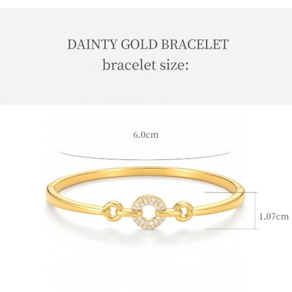 hotoo Gold Plated Bangle Bracelet for Women - style: O-Ring (Gold)