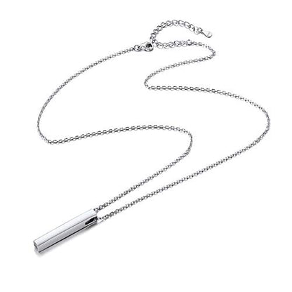 ChicSilver Customizable Vertical Bar Pendant Necklace 925 Sterling Silver Y Necklace Simple Fashion Jewelry Gifts for Women - style: D. 4mm Vertical Bar-Silver