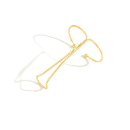 Gold Hand Ring Bracelet for Women Minimalism Trendy Adjustable Bracelet Open Cuff Bangle Jewelry Dainty Body Wrist Bracelet Middle Finger Ring