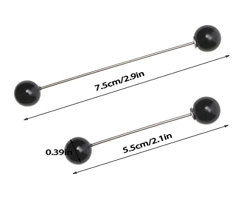Pearl Brooches Pins Penta Angel 4 Pieces Sweater Shawl Clip Clasp Faux Pearl Safety Pins for Women Shirts Blouse Cinch Dresses Cardigan Collar Pants (Black) - color: Black