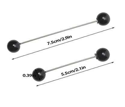 Pearl Brooches Pins Penta Angel 4 Pieces Sweater Shawl Clip Clasp Faux Pearl Safety Pins for Women Shirts Blouse Cinch Dresses Cardigan Collar Pants (Black) - color: Black