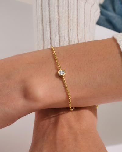 Shinybox Gold Chain Bracelets for Women 14K Gold Filled Dainty Chain for Daily Wear