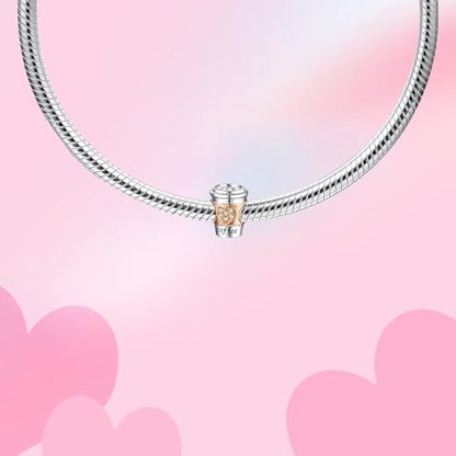 Bible Family Mom Wife Love Heart Dangle Charm 925 Sterling Silver Charms fits Bracelets and Necklace Pendant Bead Charms Jewelry Present for Women Family Friends - style: Coffee Lover Charm