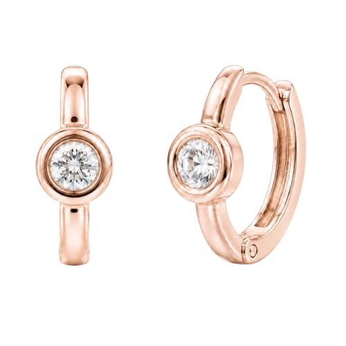 Gempires Huggie Hoop Earrings for Women | Cubic Zirconia Fashion Earrings Collection | Gold, Silver & Rose Gold Tone Styles | Lightweight Everyday Jewelry - color: Mini Stone Hoop