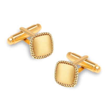 LeCalla 925 Sterling Silver Men's Cufflink | Silver Cufflinks For Men Jewelry | 14K Gold-Plated Cufflinks Business Wedding Shirt Accessories Gift for Son, Father, Husband - style: 14K Square Shaped