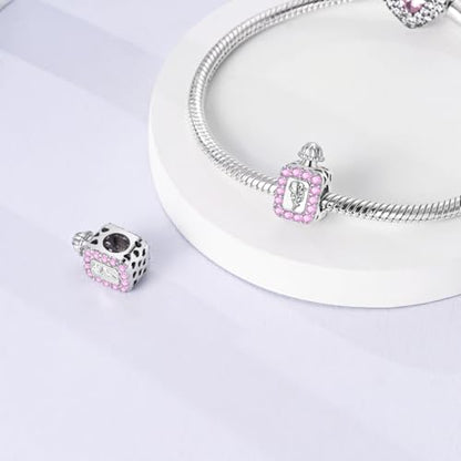 NARMO 925 Sterling Silver Charm Bead for Bracelets Silver Charms for Women - color: Perfume