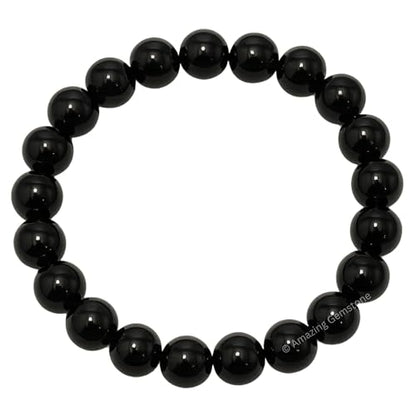 Amazing Gemstone Black Obsidian Crystal Bracelet for Women Men's Gifts - Protection Healing Crystal Bracelet - 8mm Gemstone Beaded Stretchable Bracelet Pulseras Para Hombres Mujer Stocking Stuffers Mothers Day Gift - color: Black Obsidian