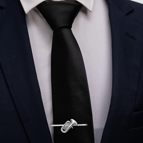 HAWSON Tie Clips for Men Unique,Fun Animal/Musical/Nautical Tie Clip,Novelty Personalized Mens Tie Bar,Accessories Business Wedding Gifts - style: Euphonium