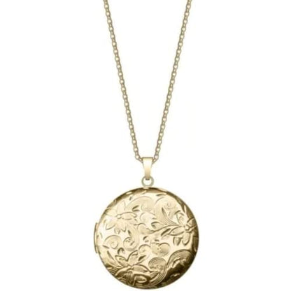 Locket Necklace for Women Girls, 18” Jewelry Chain, Picture Photo Inside, Cadenas para mujer, Personalized Custom Name Gold Locket, Customized Couples Locket, Silver, Rose Gold, Gold - color: Gold, style: Locket Only