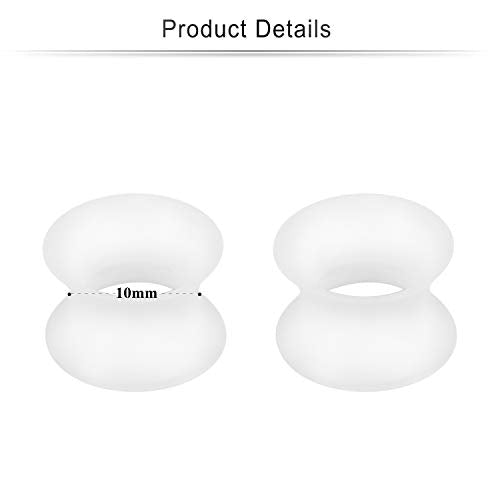 Cisyozi 10G-50mm Thin Silicone Gauges for Ear Flexible Double Flare Gauges Tunnels Expander Stretching Gauge Earlets Plugs Gauges Kit Earlets Retainer Same Sizes 3 Colors - style: 00G=10mm