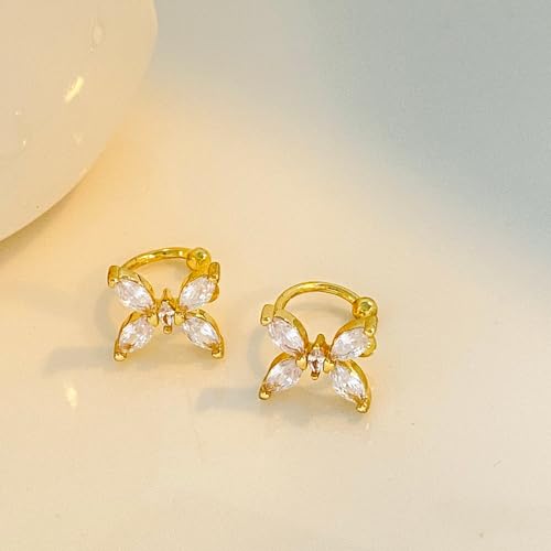 Ear Cuffs Earrings for Women Non Piercing Cartilage Cuff Wrap Clip on Earrings Trendy Pearl Rhinestone Tassel Chain Earrings Jewelry for Women - color: Butterfly Ear Cuff