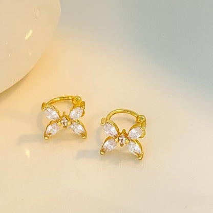 Ear Cuffs Earrings for Women Non Piercing Cartilage Cuff Wrap Clip on Earrings Trendy Pearl Rhinestone Tassel Chain Earrings Jewelry for Women - color: Butterfly Ear Cuff