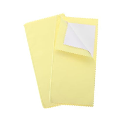 PATIKIL 7.9"x7.9" Jewelry Cleaning Cloth, 2 Pack Double-Sided Fleece Polishing Cloth for Gold, Silver and Jewelry, Yellow - color: Yellow, size: 7.9"x7.9"