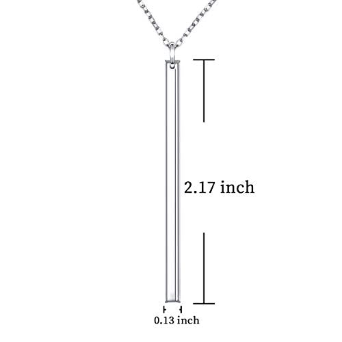 Long Chain Necklace S925 Sterling Silver Large Pendant for Women Sweater