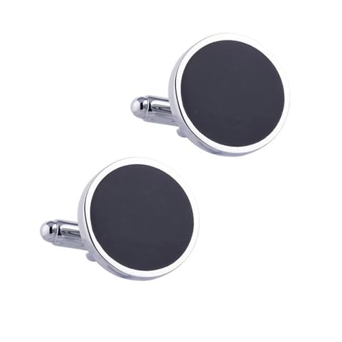 Mens Cufflinks and Studs Set 8-Piece Men's Tuxedo Cufflink and Stud Set, Formal Shirt Accessories - color: C black