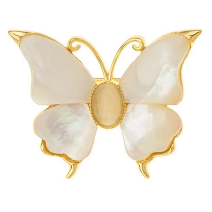 SYWDUDUCLT Fashion Elegant Brooches for Women Brooch, Suitable For Party And Daily Wear On Many Occasions - style: Butterfly-White