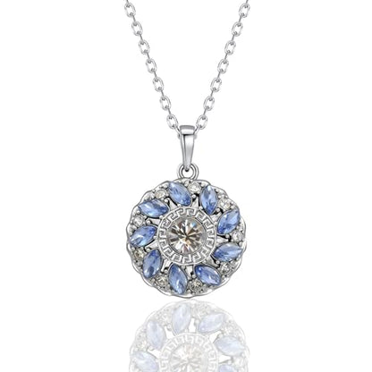 Ahiller Women's Necklace, Dainty Pendant Choker, Adjustable Chain | Heart Initial & Round Pendants, Daily Necklace,17-21" Adjustable Necklaces, Trendy Minimalist Jewelry, Stainless Steel Chain - color: FY-Blue, style: Other Shapes - Multi-Color