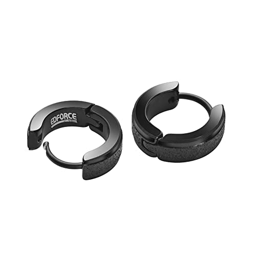 Small Huggie Hoop Earrings for Women - color: Brushed Black