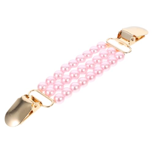 Fashionable Faux Pearl Shawl Chain Clips for Women Sweaters and Dresses Metal Cardigan Collar Clips with Anti-exposure Function for Evening Events and Daily Wear