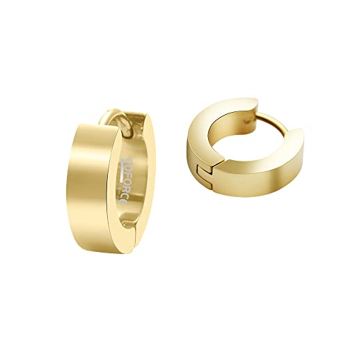 Small Huggie Hoop Earrings for Women - color: Gold