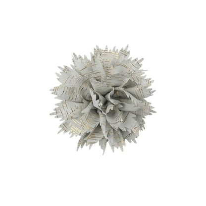 12cm Holiday Handmade Fabric Flower Brooch Pin for Women Girls Fashion Gold Thread Stripes Peony Brooches Lapel Hair Pins Dainty Anniversary Wedding Festival Dress Accessories Gift - color: Reseda