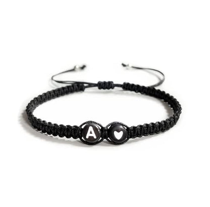 Heart Initial Bracelets 26 Letters Initial Charms Bracelet for Women Gifts A-Z Braided Bracelets Heart Link Handmade Rope Braided Adjustable Jewelry for Mom Daughter Birthday Jewelry Gift - style: Letter A