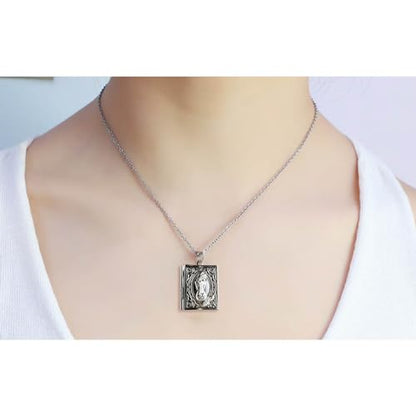 Unique Gothic Pendant Neckchains Charm Individualized Book Locket Pendant Necklace Jewelry for Daily Wear Dates Parties - color: Style 1599