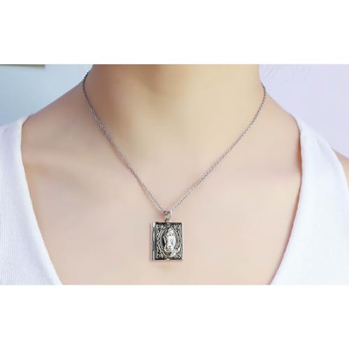 Unique Gothic Pendant Neckchains Charm Individualized Book Locket Pendant Necklace Jewelry for Daily Wear Dates Parties - color: Style 1602