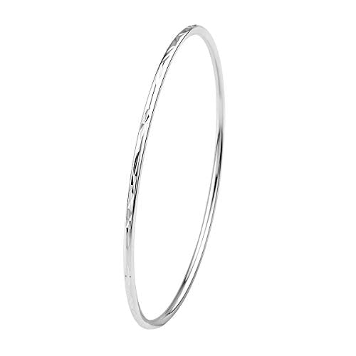 925 Sterling Silver Bangle Bracelet Bangles for Women/Girls | Bangle Bracelets for Women | 925 Sterling Silver Bracelets for Women | Dainty Bracelets - size: 6.7CM, style: Carved Bangle