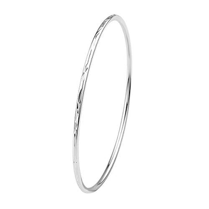 925 Sterling Silver Bangle Bracelet Bangles for Women/Girls | Bangle Bracelets for Women | 925 Sterling Silver Bracelets for Women | Dainty Bracelets - size: 6.7CM, style: Carved Bangle