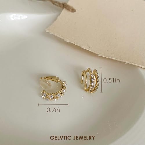 Cute Butterfly Cartilage Clip on Earrings for Women Non Pierced Huggie Ear Cuff Y2K Statement Silver Clip Stud Earrings Granddaughter Daughter Valentines Birthday Graduation Jewelry Gift - color: EA316-Gold