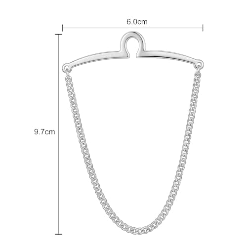 Yoursfs Tie Chains for Men Gold and Sliver Tie - style: Stainless Steel Chain Tie Clip