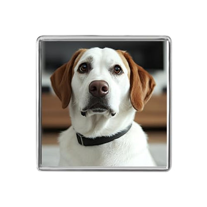 Custom Pins with Logo - Customized Buttons for men Women Customized pin - color: Square and Silver