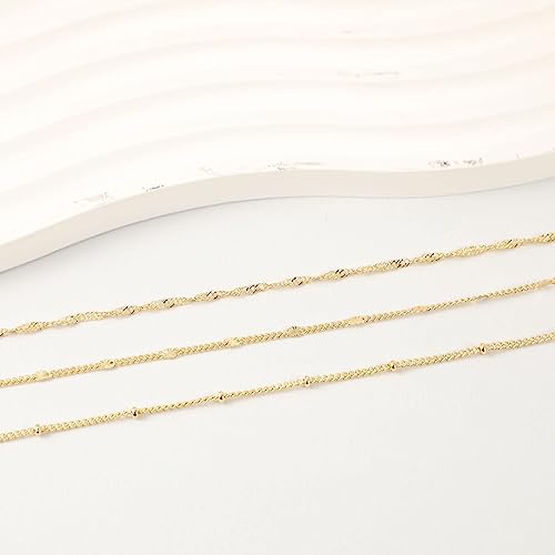 Dainty Bracelet for Women 14K Gold Plated Cross Pearl CZ Leaf Bracelets Set Gold Layering Bracelets Everyday Jewelry - color: Twisted+Beaded+Bar-Gold