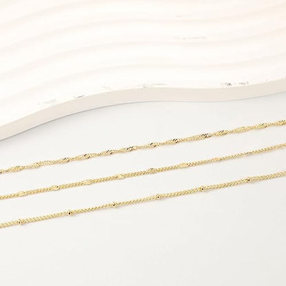 Dainty Bracelet for Women 14K Gold Plated Cross Pearl CZ Leaf Bracelets Set Gold Layering Bracelets Everyday Jewelry - color: Twisted+Beaded+Bar-Gold