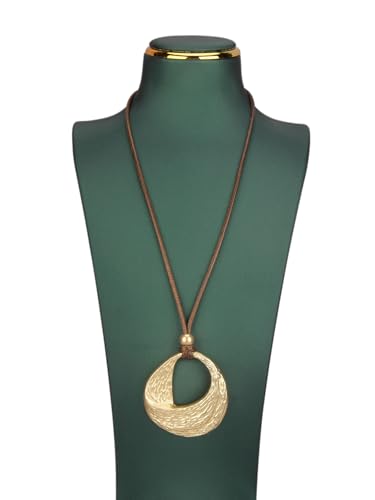 Boho Necklaces for Women Chunky Circle Necklace Bohemian Necklaces | Chunky Boho Necklace for Women Layered Boho Circle Leather Choker Necklace Long Vintage Necklaces Bohemian Jewlery Gifts - style: Bohemian Style Necklace