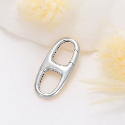 925 Sterling Silver Lobster Clasp for DIY Necklace Bracelet Jewelry Making, Double Spring Clasp with Closed Jump Rings, Necklace Extender Clasp Connector Bracelet Extension (Style 14-2pc) - style: Style 14-2pcs