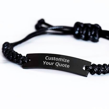 Personalized Christian Bible Verses Black Rope Bracelet Inspirational Scripture ID Cross Religious Quote Faith God Engraved Adjustable Customized Gifts for Men Women Kiss Him Husband Father Bois - style: Personalized (Only Text)