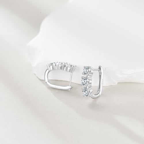 Blue Evil Eye/Celtic/Owl/Moonstone/Paw Print/Cubic Zirconia Hoop Earrings for Women 925 Sterling Silver Women Earrings Jewelry - style: 3 CZ