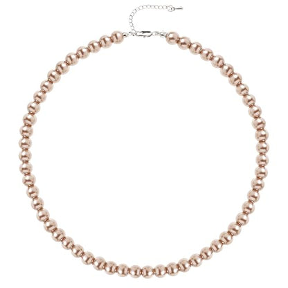BABEYOND Round Imitation Pearl Necklace Wedding Pearl Necklace for Brides - color: Apricotn, size: 8mm
