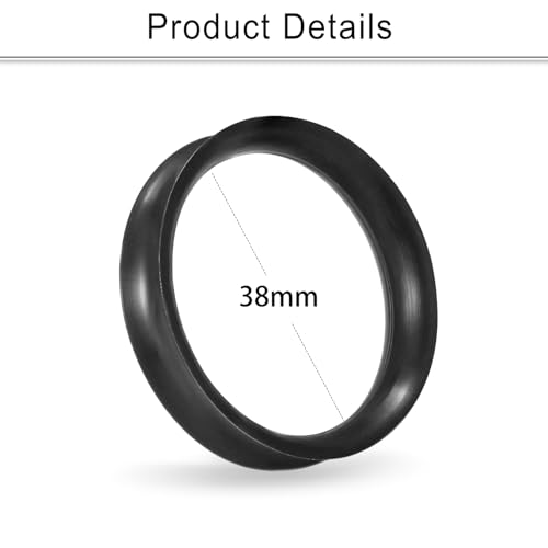 Cisyozi 10G-50mm Thin Silicone Gauges for Ear Flexible Double Flare Gauges Tunnels Expander Stretching Gauge Earlets Plugs Gauges Kit Earlets Retainer Same Sizes 3 Colors - style: Size: 38mm = 1 1/2 inch